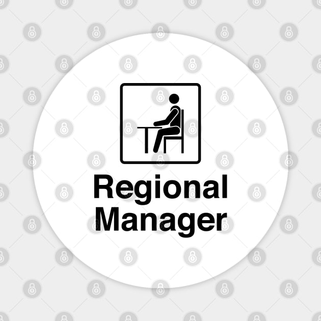 The Office - Regional Manager Black Set Magnet by Shinsen Merch